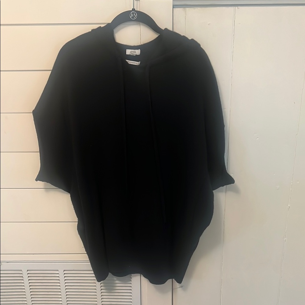 Vince Black Hooded Cashmere Sweater M
